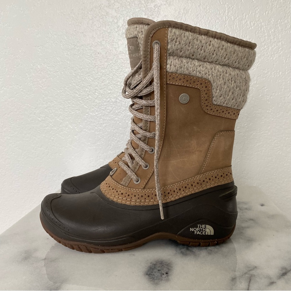 The North Face Women's Two-Tone Brown & Taupe Insulated Winter Boots